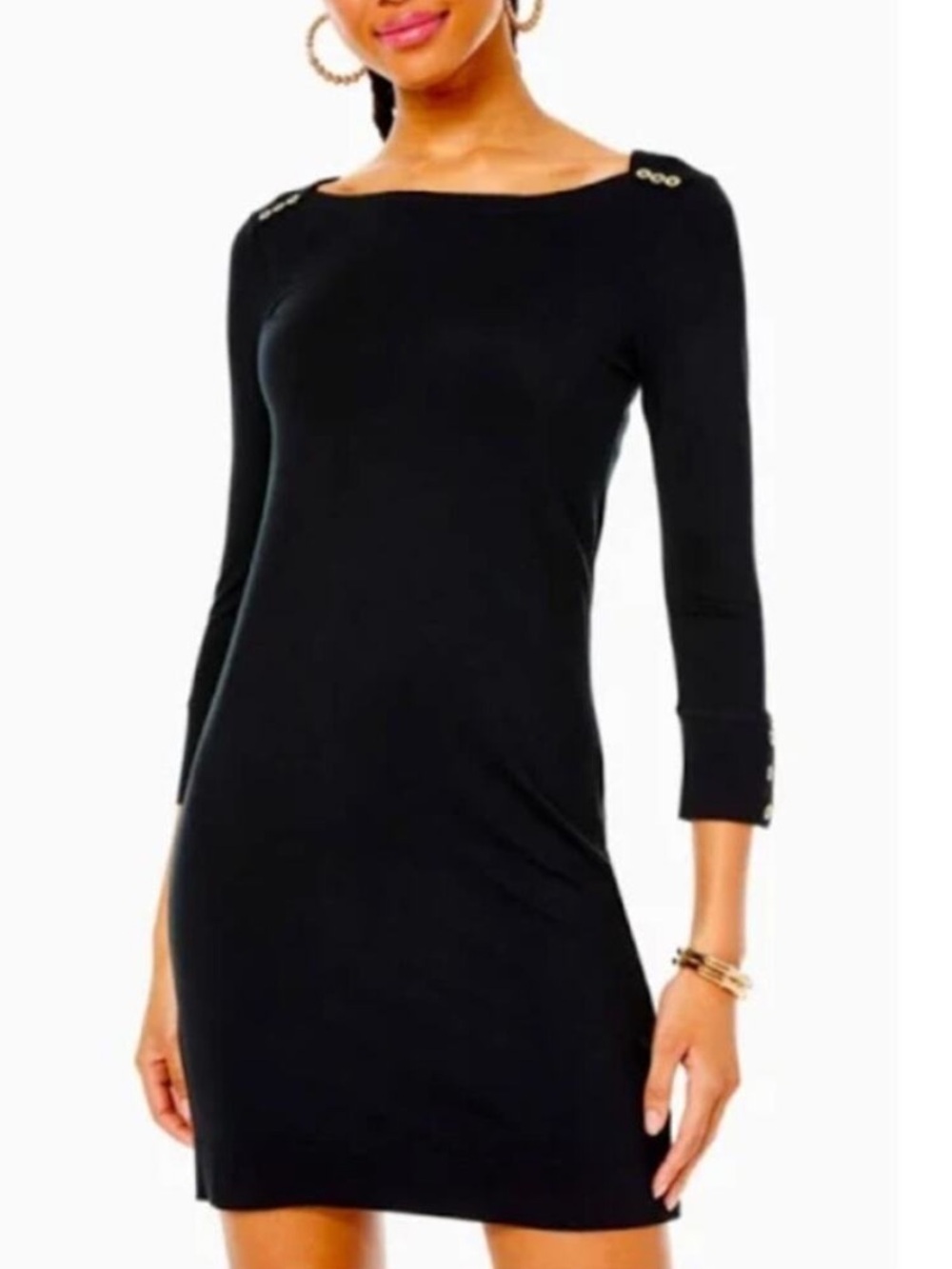 Lilly Pulitzer UPF+ Sophie Dress in Black Onyx